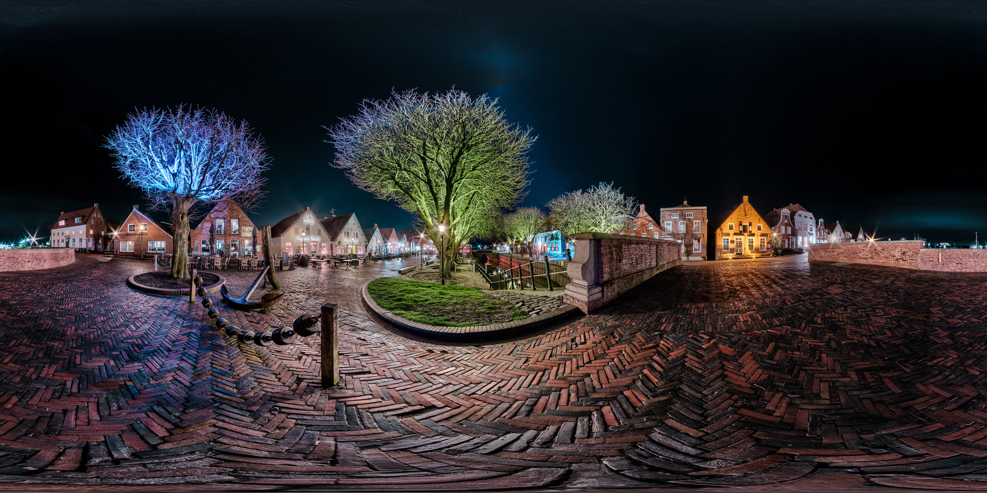 Platz 03 Greetsiel bei Nacht