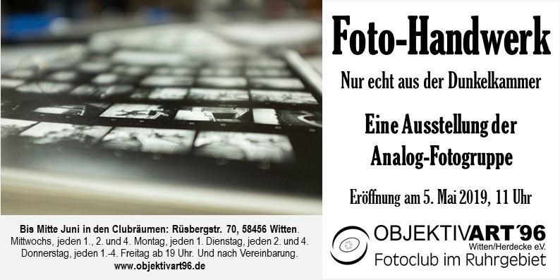 Foto-Handwerk – Eine Clubausstellung der Themengruppe Analog S/W