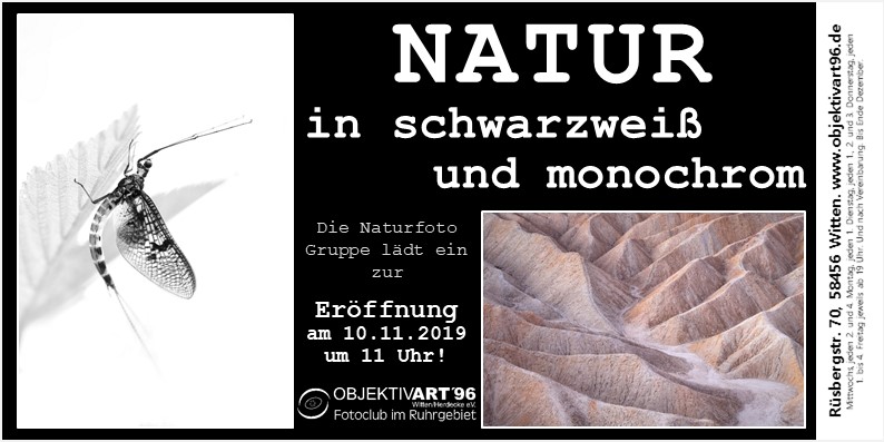 “Natur in schwarzweiß und monochrom” – Eine Clubausstellung der Themengruppe Naturfotografie