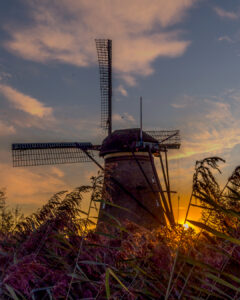 Die Windmühlen von Kinderdijk sind Teil des UNESCO Weltkulturerbes