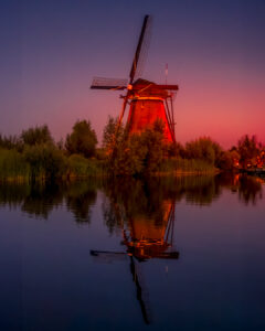 Die Windmühlen von Kinderdijk sind Teil des UNESCO Weltkulturerbes