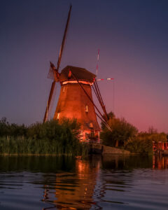 Die Windmühlen von Kinderdijk sind Teil des UNESCO Weltkulturerbes