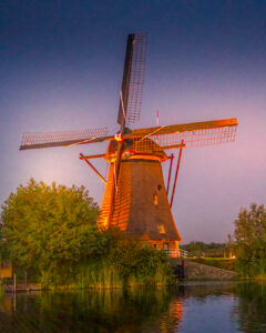 Die Windmühlen von Kinderdijk sind Teil des UNESCO Weltkulturerbes