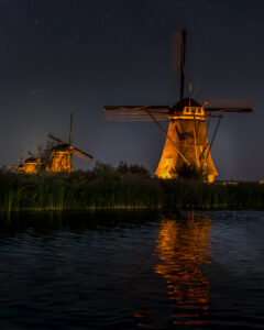 Die Windmühlen von Kinderdijk sind Teil des UNESCO Weltkulturerbes