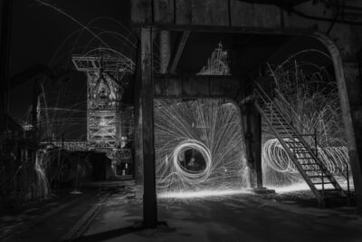 Lightpainting auf der Henrichshütte – Günther Weber