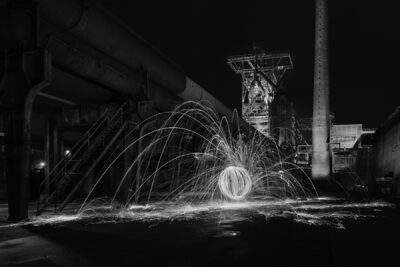 Lightpainting auf der Henrichshütte – Günther Weber